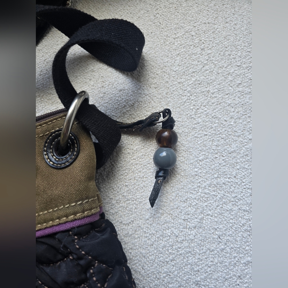 Fossil, Key-Per Crossbody Quilted Bag, Black/Dark Tan - Picture 2 of 6